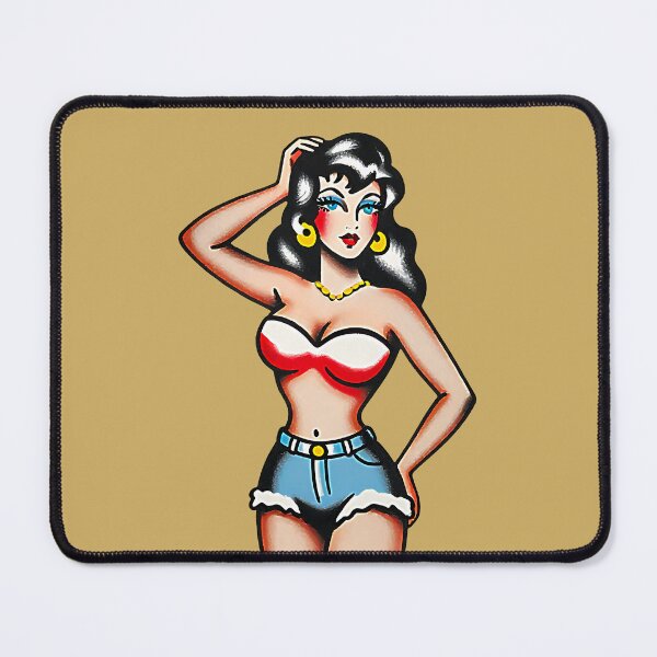 Item preview, Classic Tattoo Pin-Up Girl designed and sold by SteadyRolling.
