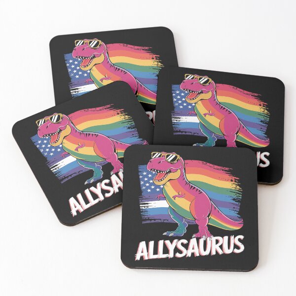 Item preview, Dinosaur T Rex LGBT Gay Pride Flag Allysaurus Ally Men Boys 1  designed and sold by FadeOfThrone.