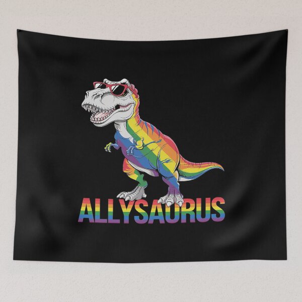 Item preview, Dinosaur T Rex LGBT Gay Pride Flag Allysaurus Ally Men Boys 2  designed and sold by FadeOfThrone.