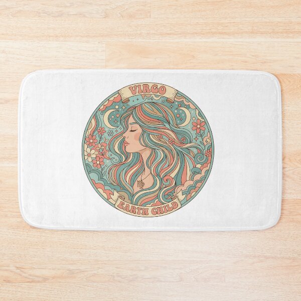 Item preview, Virgo Zodiac Art – Earth Sign Astrology Illustration with Mystic Female Portrait designed and sold by Timegraf.