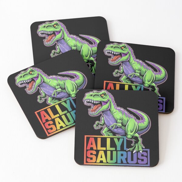 Item preview, Dinosaur T Rex LGBT Gay Pride Flag Allysaurus Ally Men Boys 3  designed and sold by FadeOfThrone.