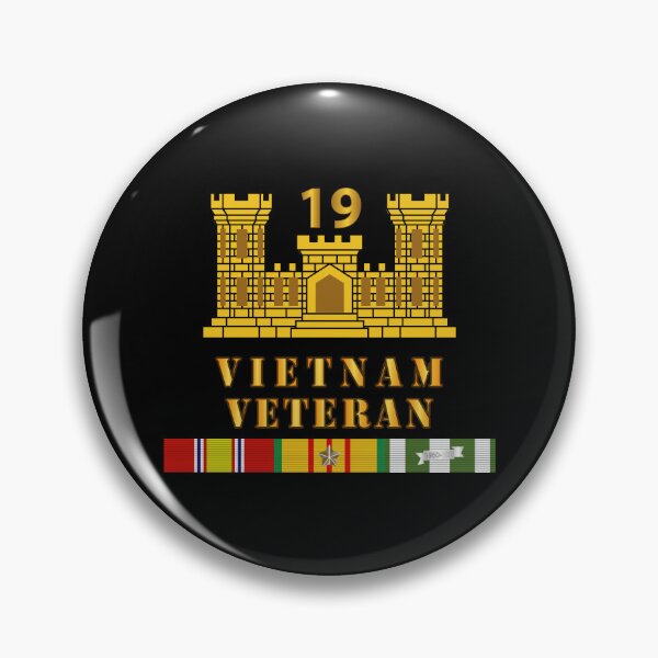 Item preview, Army - 19th Engineer Battalion - ENG Branch - Vietnam Vet w VN SVC designed and sold by Military Insignia Products.
