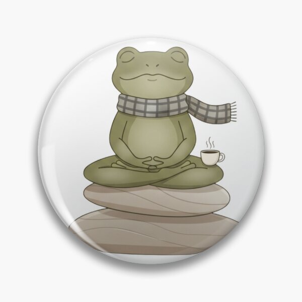 Item preview, Zen Meditating Frog Minimalist Illustration designed and sold by MonaRose_Art.