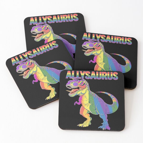 Item preview, Dinosaur T Rex LGBT Gay Pride Flag Allysaurus Ally Men Boys 4  designed and sold by FadeOfThrone.