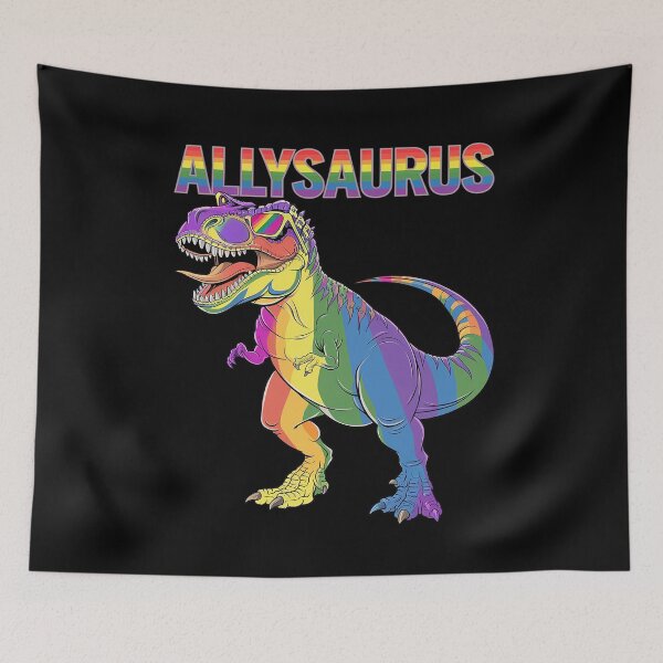 Item preview, Dinosaur T Rex LGBT Gay Pride Flag Allysaurus Ally Men Boys 4  designed and sold by FadeOfThrone.