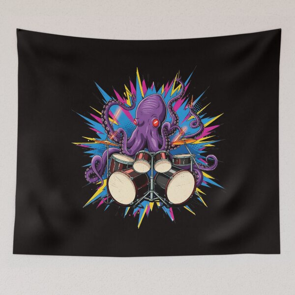 Item preview, Octopus Playing Drums, Octopus Men's, Octopus Gift, Drummer Gift, Drum Player, Drummer designed and sold by DesignDenDo ⭐⭐⭐⭐⭐.