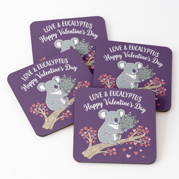 Item preview, Cute Koala Love And Eucalyptus Bouquet Valentine Art designed and sold by zzz888.