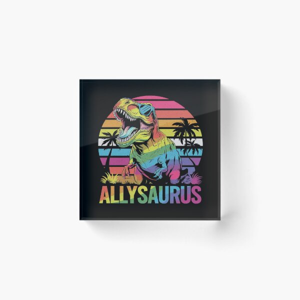 Item preview, Dinosaur T Rex LGBT Gay Pride Flag Allysaurus Ally Men Boys 7  designed and sold by FadeOfThrone.