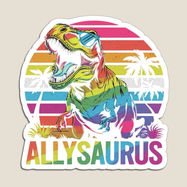 Item preview, Dinosaur T Rex LGBT Gay Pride Flag Allysaurus Ally Men Boys 7  designed and sold by FadeOfThrone.
