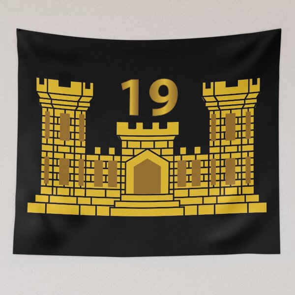 Item preview, Army - 19th Engineer Battalion w Number wo Txt designed and sold by Military Insignia Products.