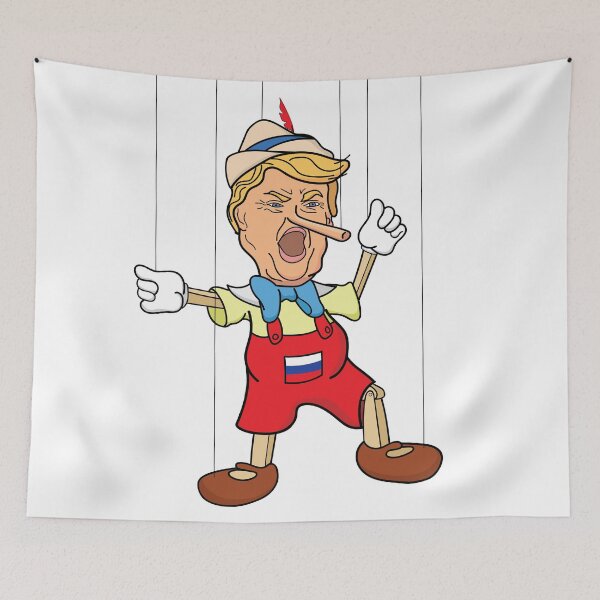 Item preview, Donald Trump Funny Russian Pinocchio Puppet designed and sold by judgeart.
