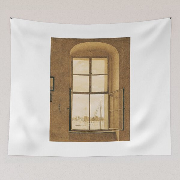 Item preview, Blick aus dem Atelier des Künstlers (rechtes Fenster) (1805–1806) – Caspar David Friedrich designed and sold by Art Outlaws.