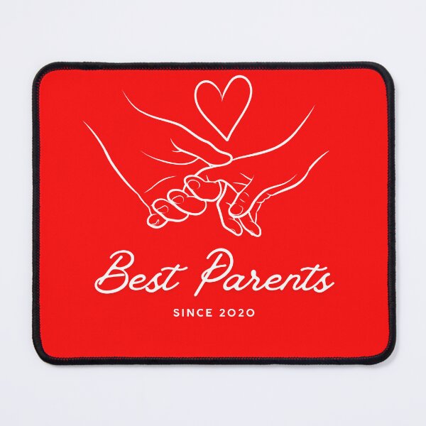 Item preview, Best Parents Since 2020 - Minimalist Family T-Shirt (White Text on Black) designed and sold by LunaPrintCo.