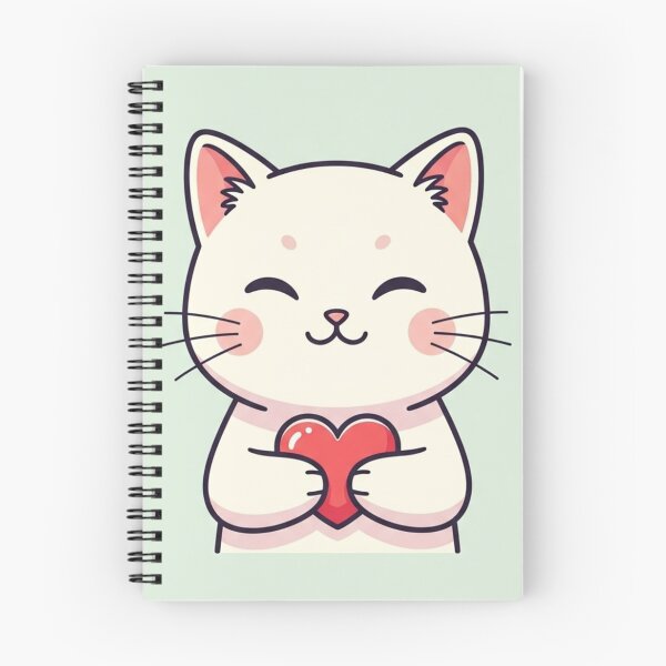 Item preview, Minimalist Love Cat designed and sold by PetJoyPrintsCO.