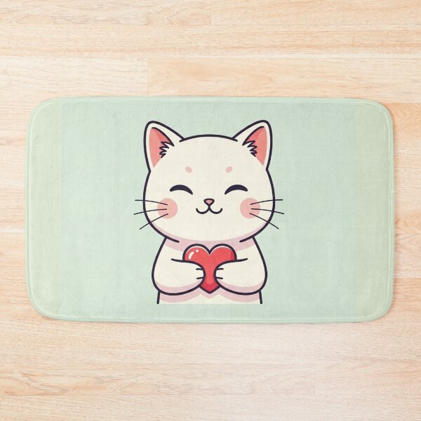 Item preview, Minimalist Love Cat designed and sold by PetJoyPrintsCO.