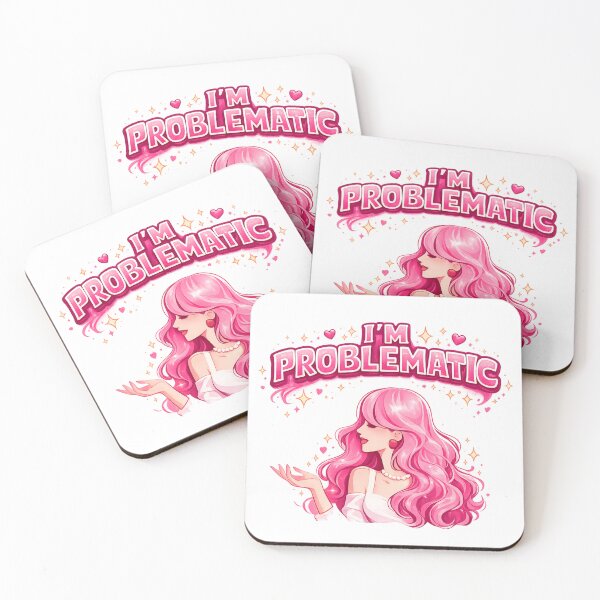 Item preview, I’m Problematic – Pink Cute Attitude Illustration designed and sold by Lipikafinds08.