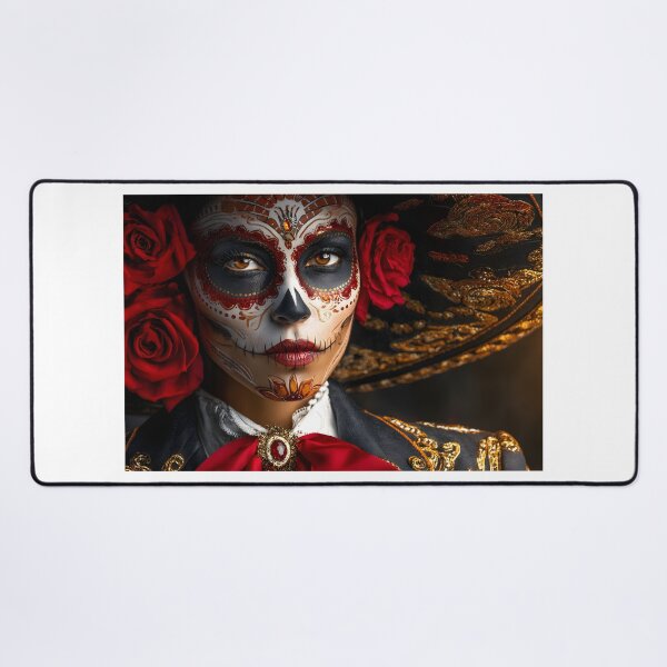 Item preview, Stunning Day of the Dead Portrait with Rich Details designed and sold by Artessie.