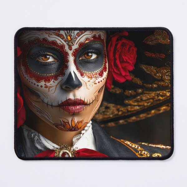 Item preview, Stunning Day of the Dead Portrait with Rich Details designed and sold by Artessie.