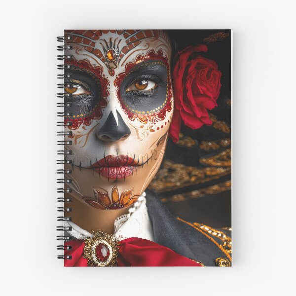 Item preview, Stunning Day of the Dead Portrait with Rich Details designed and sold by Artessie.