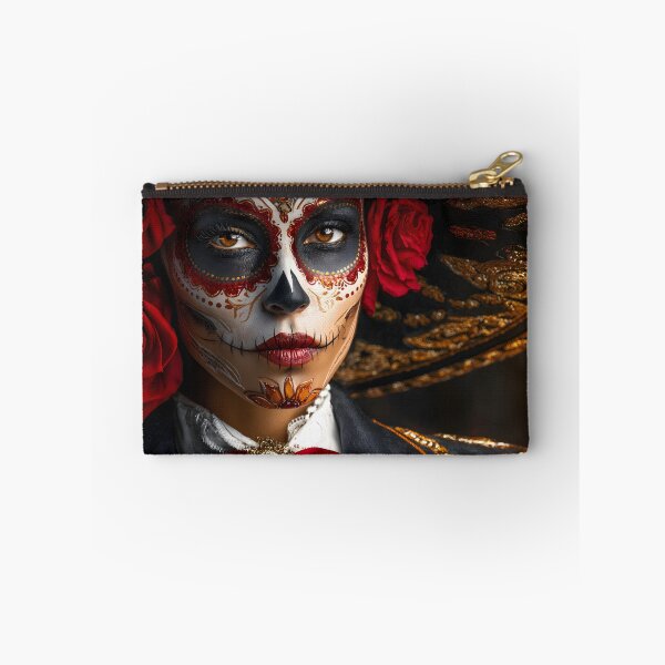 Item preview, Stunning Day of the Dead Portrait with Rich Details designed and sold by Artessie.
