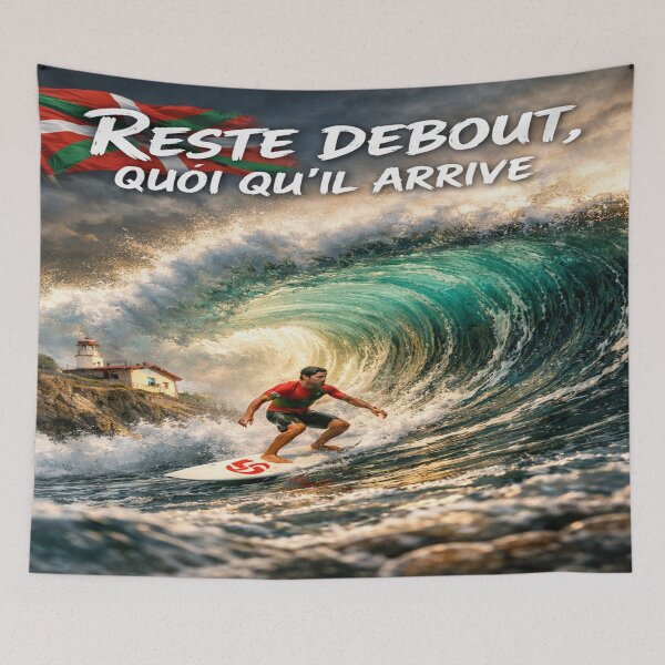 Item preview, Stay standing, no matter what – The Basque soul facing the wave designed and sold by Gino64.