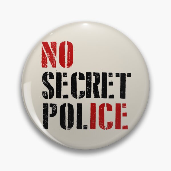 Item preview, NO SECRET POLICE - NO ICE (stencil) designed and sold by Thelittlelord.