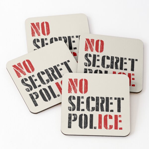 Item preview, NO SECRET POLICE - NO ICE (stencil) designed and sold by Thelittlelord.