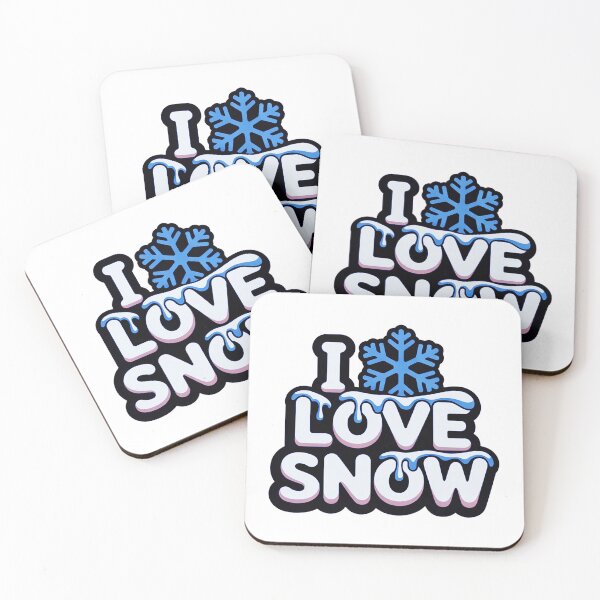 Item preview, I Love Snow Winter Snowflake Typography Design designed and sold by MonkiFlipp.