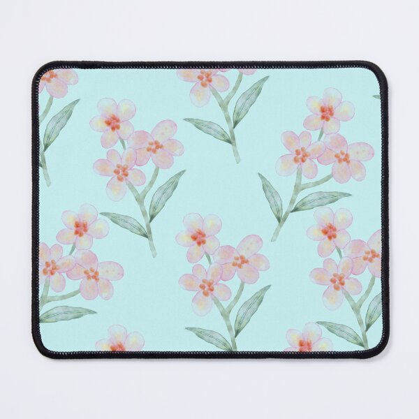 Item preview, Pastel Floral Pattern with Blue Background designed and sold by lunadesignsmoon.