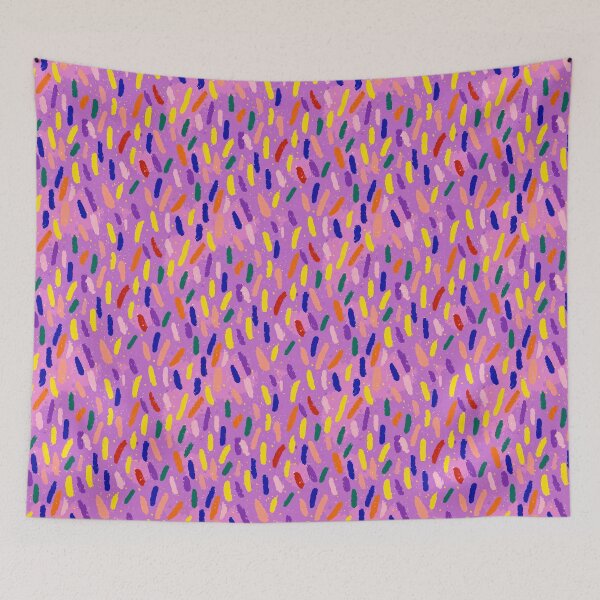 Item preview, Colorful Confetti Brushstroke Party Pattern designed and sold by bubblegoth.