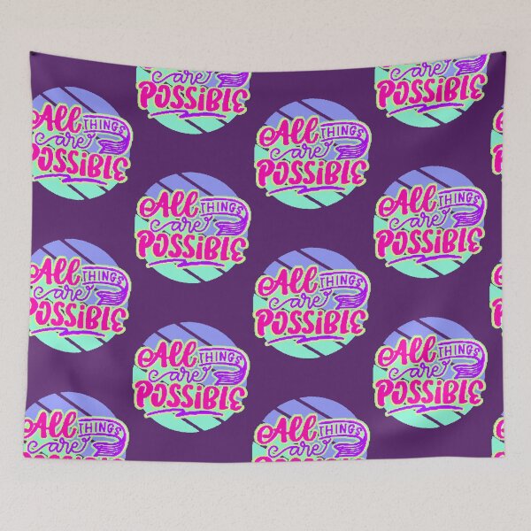 Item preview, All Things Are Possible – Positive Motivational Phrase designed and sold by AstronautMerch.