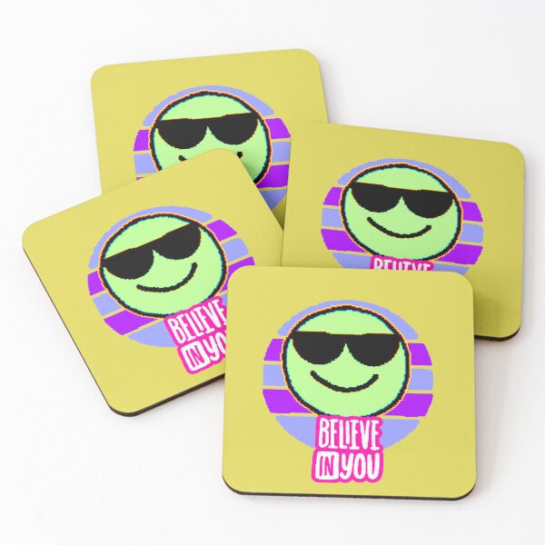 Item preview, Believe in Yourself – Emoji with Glasses Motivational Style designed and sold by AstronautMerch.