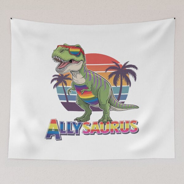 Item preview, LGBT Dinosaur T Rex Gay Pride Dino Allysaurus Rainbow2  designed and sold by FadeOfThrone.