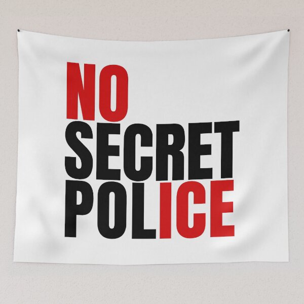 Item preview, No Secret police - NO ICE (big and bold) designed and sold by Thelittlelord.