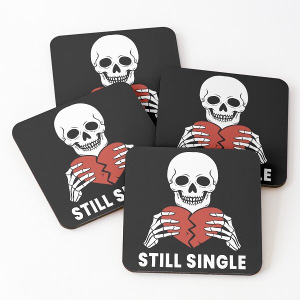 Item preview, Still Single Skeleton – Anti Valentine Broken Heart Design designed and sold by Kewessthetic.