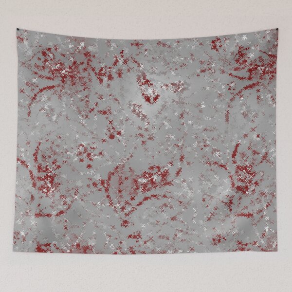 Item preview, Red Swirls Against a Silver Grey Background  designed and sold by Poetic Patterns Studio.