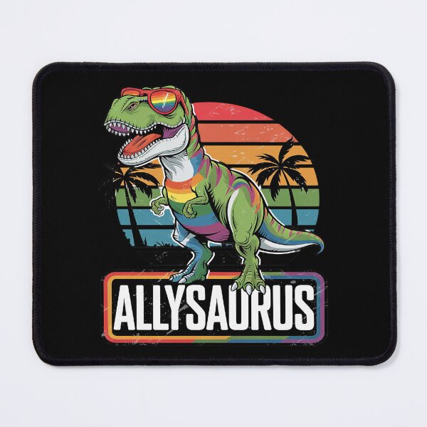 Item preview, LGBT Dinosaur T Rex Gay Pride Dino Allysaurus Rainbow4 designed and sold by FadeOfThrone.