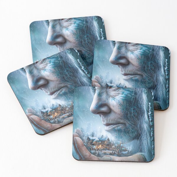 Item preview, Ancient Guardian of the Frozen Village Landscape designed and sold by Artessie.