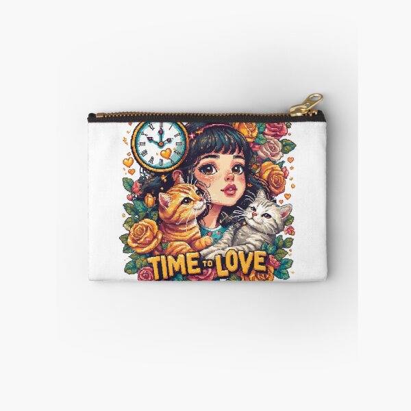 Item preview,  Pixel Art Time to Love Girl and Cats designed and sold by newvisionart191.