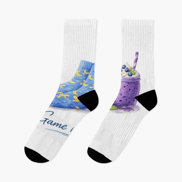 Item preview, Heated Rivalry Inspired Game Changers Banana Socks and Blueberry Smoothie (Scott & Kip) designed and sold by popsloganmerch.