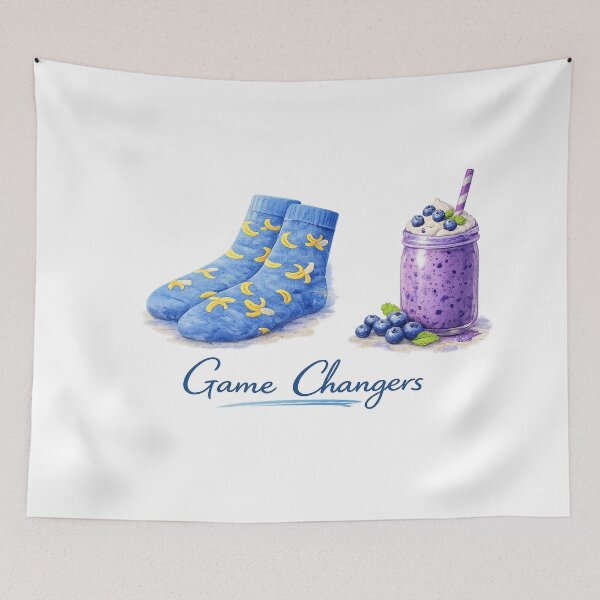 Item preview, Heated Rivalry Inspired Game Changers Banana Socks and Blueberry Smoothie (Scott & Kip) designed and sold by popsloganmerch.