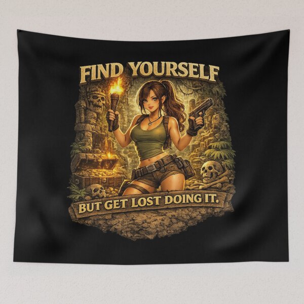 Item preview, Find Yourself But Get Lost Doing It – Funny Explorer Adventure Quote Shirt designed and sold by Kevin Shearer.
