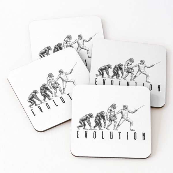 Item preview, Fencing Fencer Evolution Funny Vintage Fencers Neanderthal designed and sold by GrandeDuc.