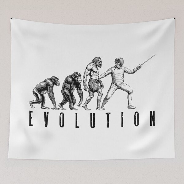 Item preview, Fencing Fencer Evolution Funny Vintage Fencers Neanderthal designed and sold by GrandeDuc.