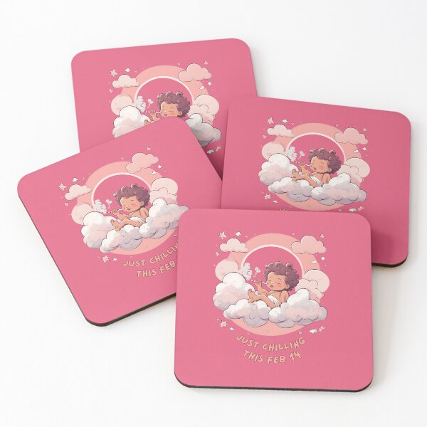Item preview, Cupid Chilling on a Pink Cloud Valentine's Day Gift designed and sold by SuchWowDesign.