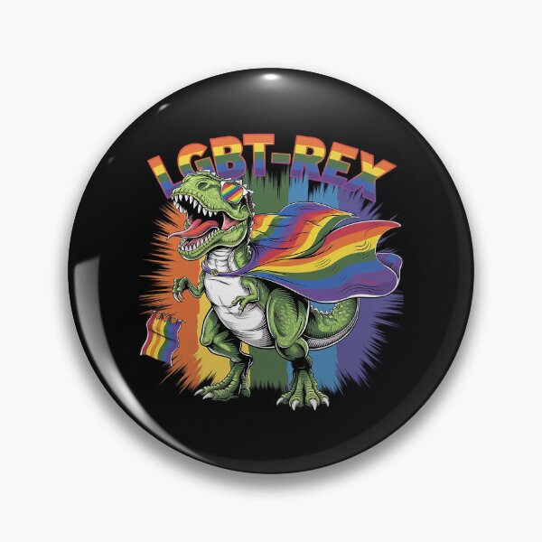 Item preview, Gay Dinosaur LGBT-Rex Rainbow Pride Flag Parade  designed and sold by FadeOfThrone.