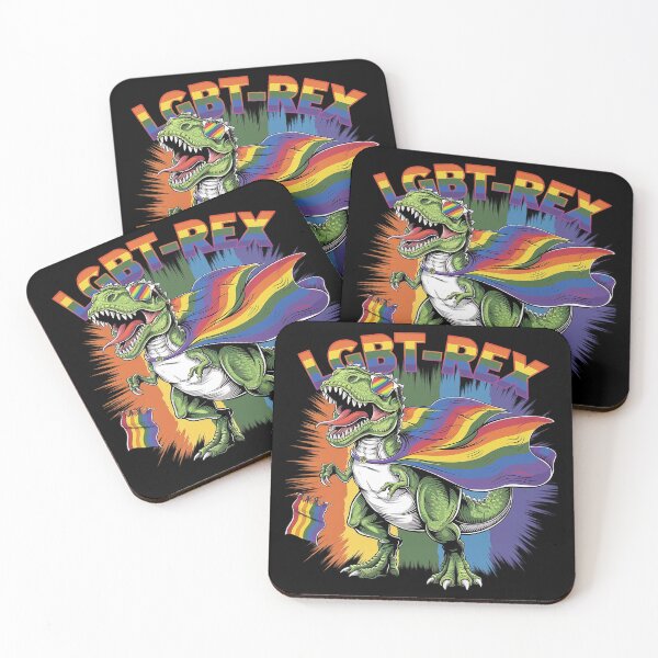 Item preview, Gay Dinosaur LGBT-Rex Rainbow Pride Flag Parade  designed and sold by FadeOfThrone.