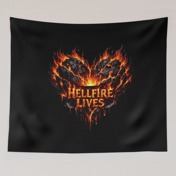 Item preview, Hellfire Lives - Gothic Valentine Burning Heart designed and sold by Sitred123.