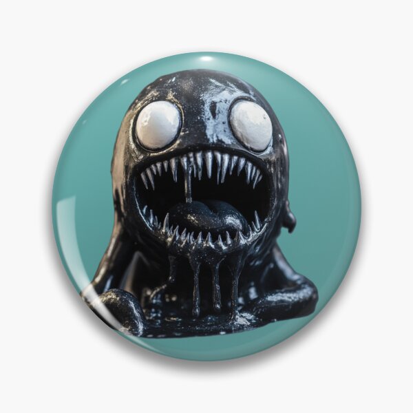 Item preview,  Black slime with white eyes designed and sold by Kat's Design Hub.