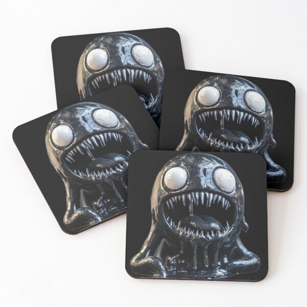 Item preview,  Black slime with white eyes designed and sold by Kat's Design Hub.